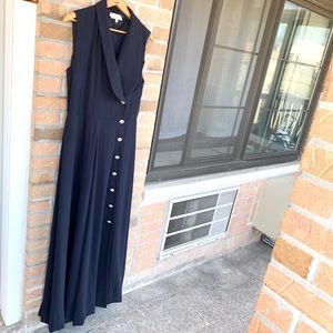 Hobbs London black button front jumpsuit